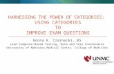 Harnessing the Power of Categories: Using Categories to Improve Exam Questions