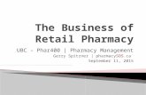 UBC Phar400 Business of Retail Pharmacy 3.0 11Sept2015
