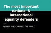 The most important national&international equality defendres by Wiktoria Wolak