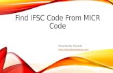 Find ifsc code from micr code