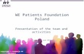 WE Patients Foundation - Presentation of the team and activities