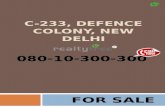 Independent Ground Floor for sale in Defense Colony.