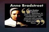 Anne Bradstreet "Verses upon the Burning of our House"