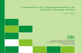 Framework for Implementation of Climate Change Policy