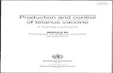 (III): Principles of tetanus vaccine production