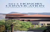 2013 HONORS CONVOCATION - University of Texas at