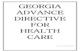 'GEORGIA ADVANCE DIRECTIVE FOR HEALTH CARE