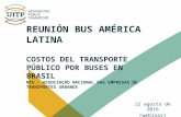 Costos del transporte público por buses en Brasil
