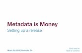Metadata Best Practices When Setting Up A Release
