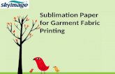 Sublimation Paper For Garment Fabric Printing