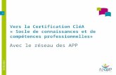 Vers la Certification CléA avec le réseau APP