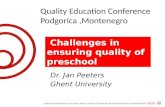 Challenges in ensuring quality of preschool education - Jan Peeters, Ghent University