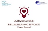 “La rivoluzione dell'altruismo efficace” di Marco Annoni, Fondazione Veronesi e CNR