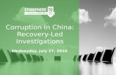 Corruption In China: Recovery-Led Investigations