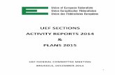 UEF SECTIONS ACTIVITY REPORTS 2014 & PLANS 2015