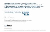 Material and Construction Optimization for Prevention of Premature ...