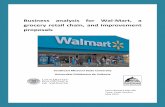 Business analysis for Walmart, a grocery retail chain, and ...