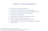 Principle of Thin Film Deposition