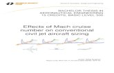 Effects of Mach cruise number on conventional civil jet aircraft sizing