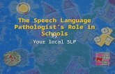 The Speech Language Pathologist's Role in Schools
