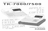 electronic cash register tk-7000/7500 user's manual