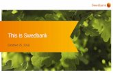 Swedbank Corporate Presentation, October 25 2016