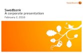 Swedbank corporate presentation Q4, 2015
