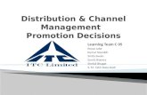 Distribution & Channel Management, Promotion Decisions OF ITC Limited
