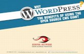 Why Wordpress - The Benefits Of Using The Open Source CMS Giant
