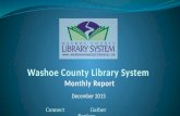 Washoe County Library Monthly Report-December 2015