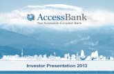 AccessBank Investor presentation 2013