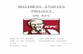 11th grade business studies project on KFC