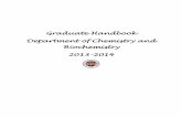 Graduate Handbook Department of Chemistry and Biochemistry ...