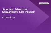 Startup Edmonton: Employment Law Primer