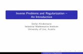 Inverse Problems and Regularization – An Introduction