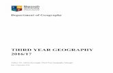 THIRD YEAR GEOGRAPHY 2016/17
