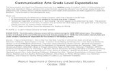 Communication Arts Grade Level Expectations