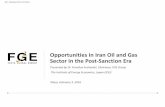 Opportunities in Iran Oil and Gas Sector in the Post-Sanction Era