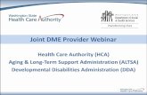 DME provider webinar presentation