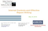 Internal Controls and Effective Report Writing - sent to MSCPA