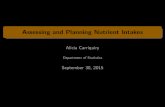 Assessing and Planning Nutrient Intakes