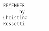 'Remember' by Christina Rosetti
