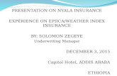 EXPERIENCE ON EPIICA/WEATHER INDEX INSURANCE