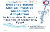 Adaptation of evidence-based clinical practice guidelines in Alexandria University Faculty of Medicine and University Hospitals: The Alexandria Center for EBCPGs