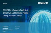 CA UIM for z Systems Technical  Deep Dive: Get the Right People Solving Problems Faster!