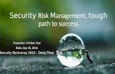 Vi Minh Toại - Security Risk Management, tough path to success