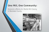 One Mill, One Community: Economic effects of a Textile Mill closing
