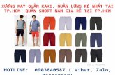 Xưởng may quần kaki quần lửng giá rẻ nhất tại Vĩnh Long