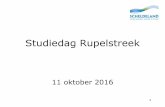 Studiedag Rupelstreek 11 okt 2016 Toerisme Scheldeland