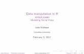 Modeling Social Data, Lecture 3: Data manipulation in R